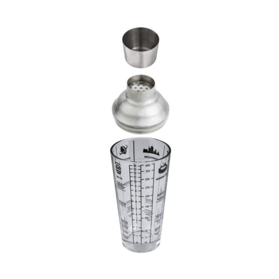 Xavax Glass Cocktail Party Shaker, 400 ml - Silver - Image 2