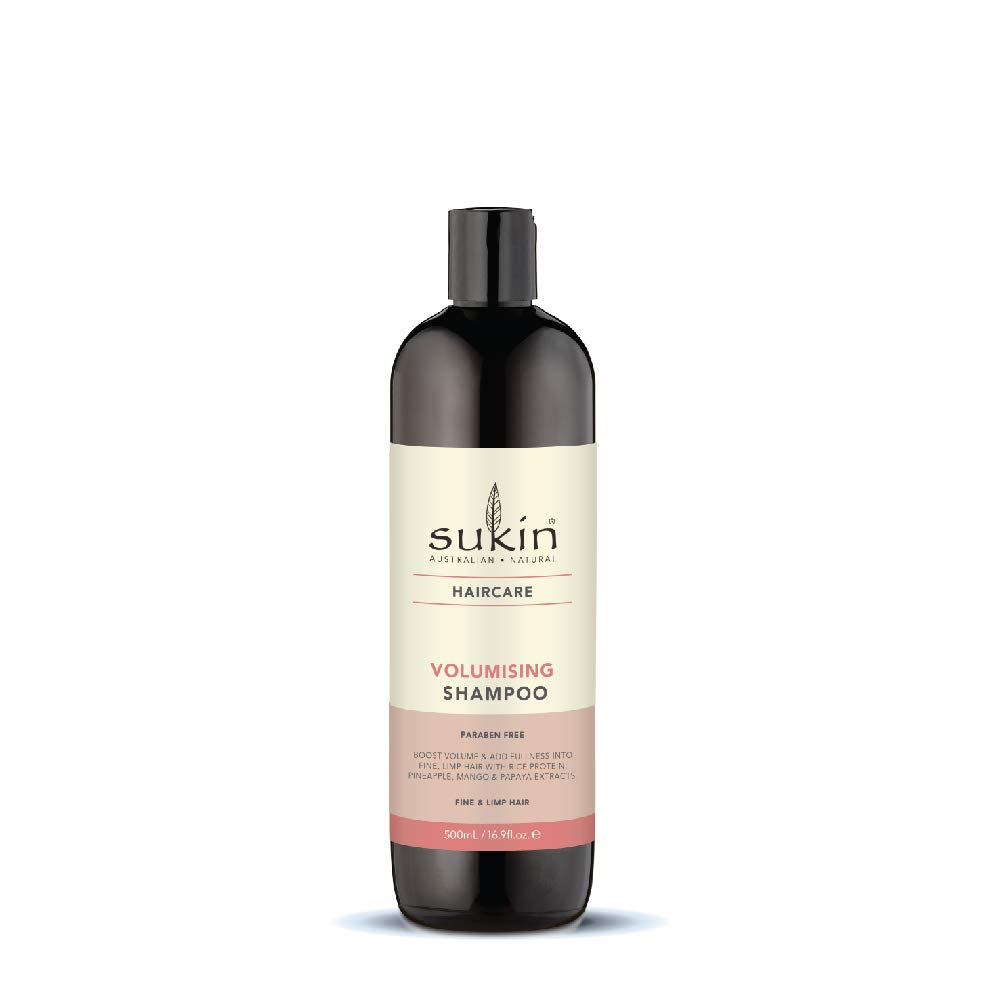 Sukin Volumising Shampoo 500ml- boosts volume & builds into fine & limp hair, nourishes the scalp