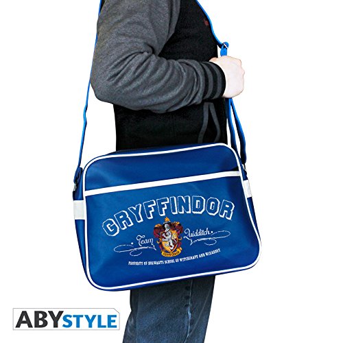 Borsa Blu Tracolla Messenger Bag 38x28 Cm, Blue - Image 3