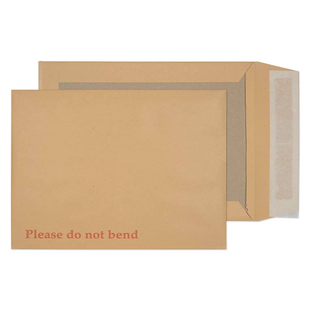 Blake Purely Packaging 241 x 178 mm Board Back Pocket Peel and Seal Envelopes (11935) Manilla - Pack of 125