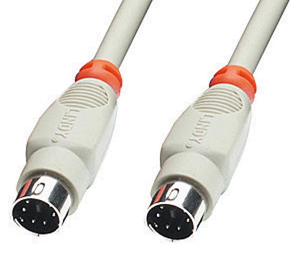 LINDY 33265 - PS/2 Connection Cable 6 pin Mini Din Male 1 m, black, White