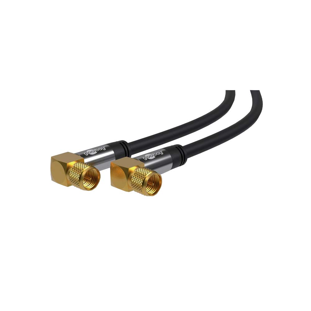 Goobay 70573 SAT Antenna Cable, 135 dB, 4x Shielded, Black, 2m Length, (2M) EU - Image 2