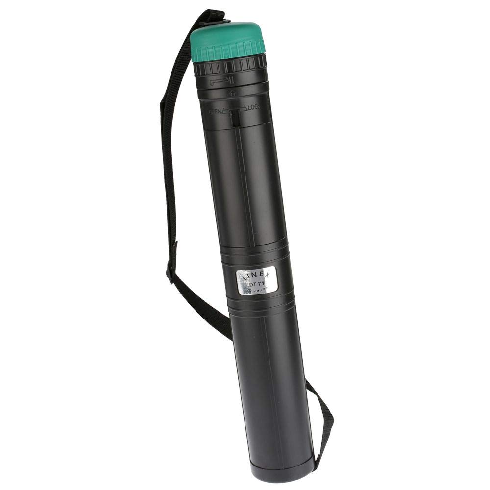 Linex Drawing Tube, Adjustable 70-124 cm, with Carry Strap, Black, 29.5L x 3.7W cm - Image 2