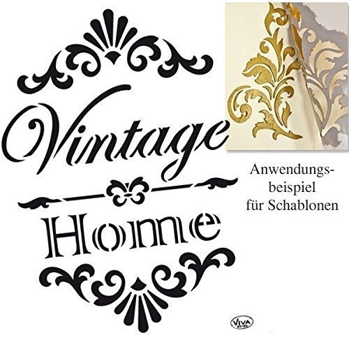 Viva Decor A4 Vintage Home Stencil, White