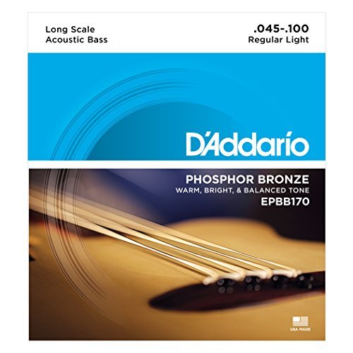 D'Addario Acoustic Bass Guitar Strings, Acoustic Bass Strings, Phosphor Bronze, EPBB170, Acoustic Bass Guitar 4 String Set