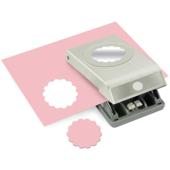 EK Success EKSuccess-2 Inch Scallop Circle Large Punch, Metal, Grey