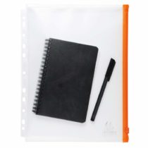 Exacompta PP Zipped Punched Pocket, A4 - Clear, Bag of 5