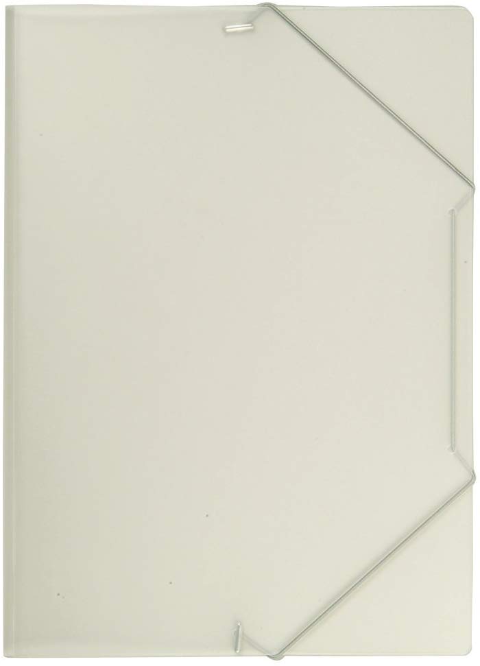 Elba 33490FL A4 File Folder/Plastic with Elastic Closure / 0.05 mm Polypropylene/for Approximately 50 Sheets/Pack of 10 / Transparent