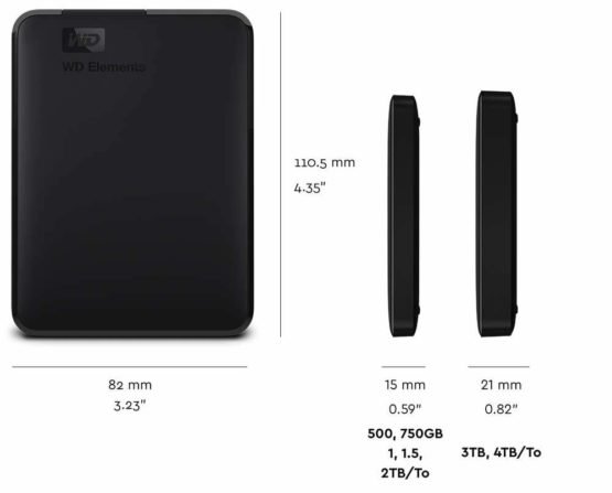 WD 2 TB Elements Portable External Hard Drive - USB 3.0, Black - Image 4