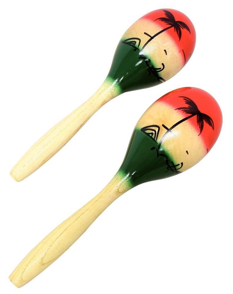 PURE GEWA Club Salsa F835330 Maracas, Rot/Grün/Beige