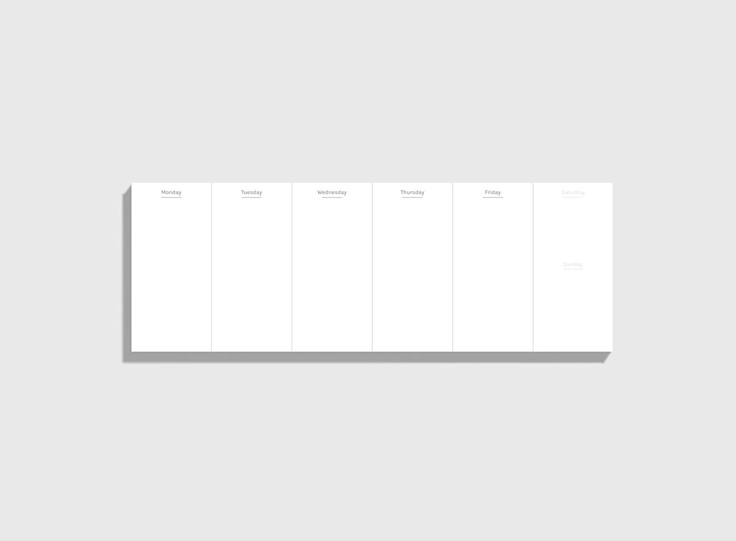 Desk Weekly Planner OCTAGON DESIGN, 400 x 135 mm - Image 2