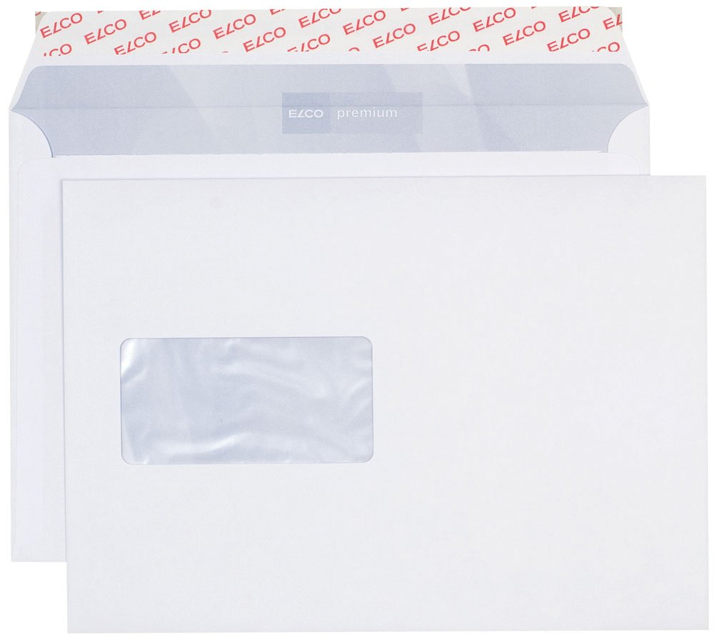 ELCO Office FSC C5 100gsm Window 90*45mm White Wallet Peel and Seal Envelopes Shopbox - Pack 100 - Image 2