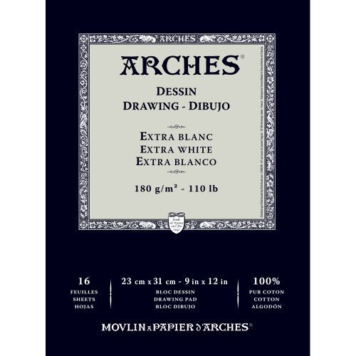 Unbekannt Arches 1795112 Drawing Paper 9 x 12 x 1 cm Cotton White, 23 x 31 x 1 cm