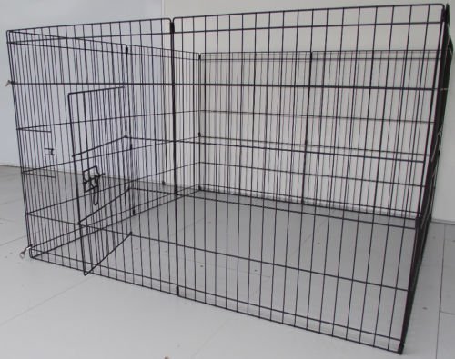 BUNNY BUSINESS 8 Panel Playpen Suitable for Rabbits/Guineas/Dogs and Cats, Medium, Black - Image 3