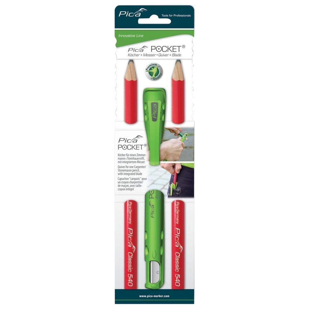 Pica Pocket Carpenter Pencil with Quiver, Multicoloured, 1 piece
