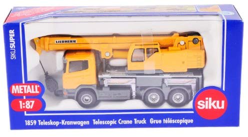 siku 1859, Telescopic crane truck, 1:87, Metal/Plastic, yellow, Telescopic boom, 120 x 57 x 191 mm - Image 4
