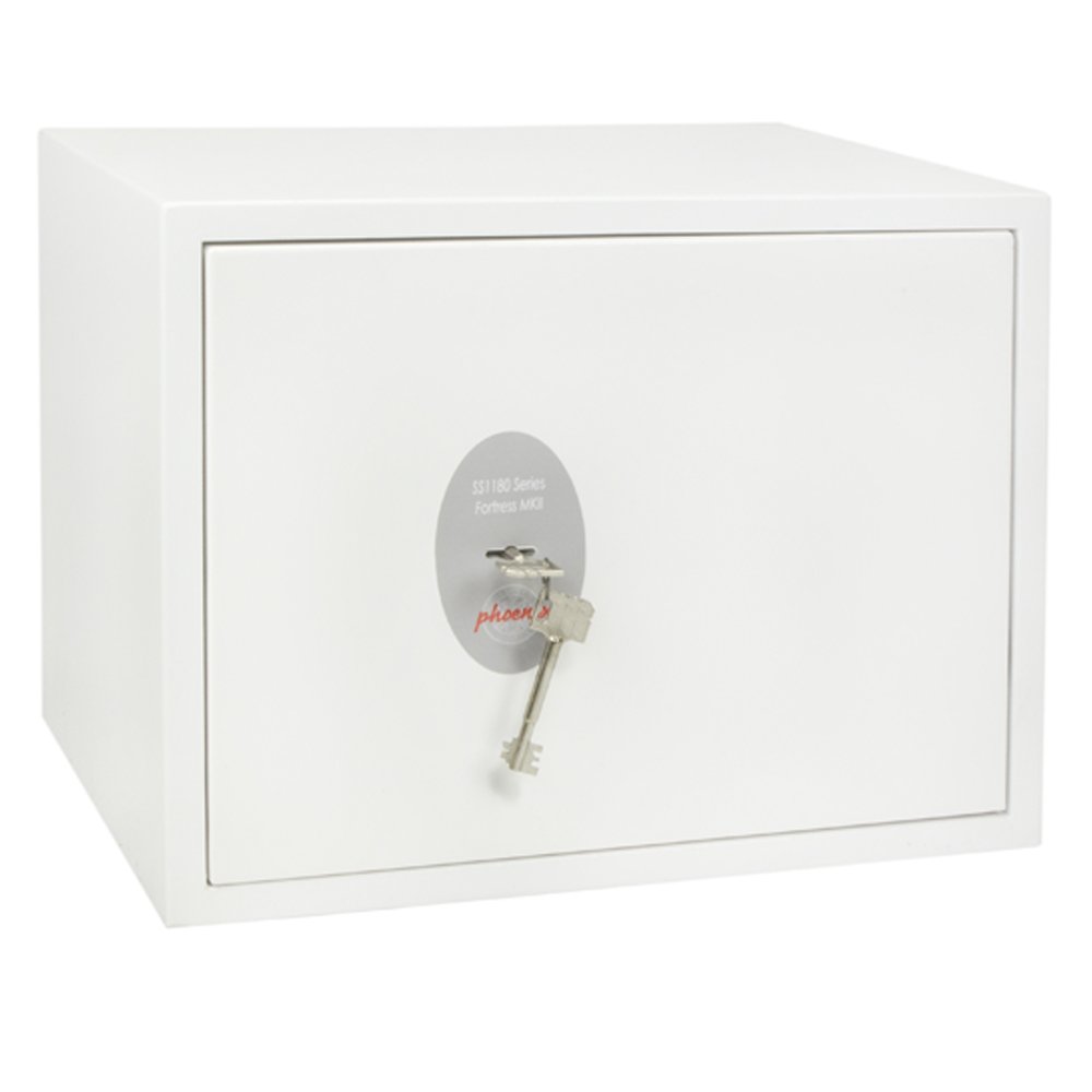 Phoenix Safe Company, SS1182K Fortress, UK Police Approved, Twin Locking Bolts, Key Locking, White Paint Finish - Image 2