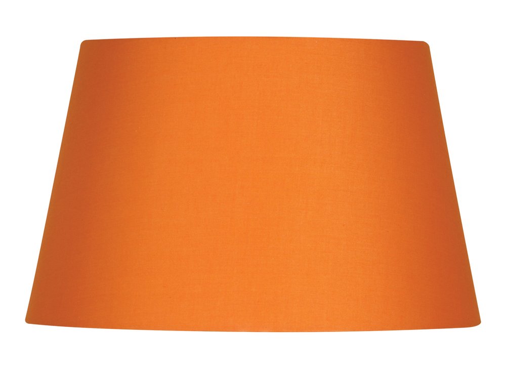Oaks Lighting Cotton Coolie Shade, 8-inch, Fabric, Satsuma/Orange, Satsuma/ Orange
