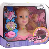 Allkindathings Children Kids girls Hair Styling Dream Dolls Head Play Set with Accessories