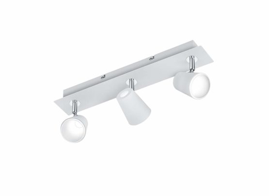 Trio Leuchten 573190107 Table Lamp, Matte Nickel/Chrome, Chrome, White, 7.5 x 45.0 x 16.0 cm