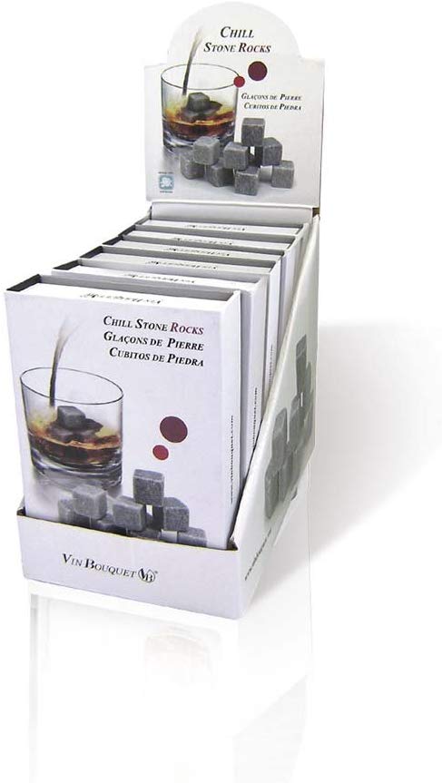 Vin Bouquet Natural Soap Stone Chill Rocks, Set of 9pcs with Magnetic Box and Velvet Pouch, Grey, 11 x 15.5 x 3 cm - Image 4