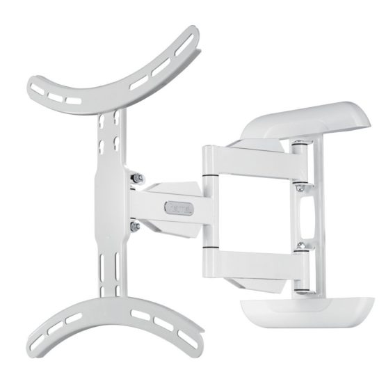 Hama TV wall bracket (tiltable, swivelling, fully mobile for televisions from 32 to 65 inches, incl. Fischer dowels, VESA up to 400x400, max. 35 kg) white