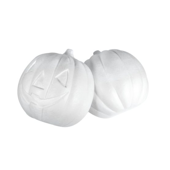 Rayher Styrofoam-Pumpkin, White, 25 x 24.3 x 24.3 cm - Image 2