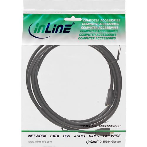 InLine Micro USB Extension Cable - USB 2.0 Micro-B Male to Female black black 5 - Image 3