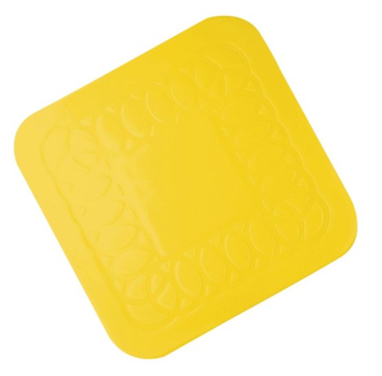 Tenura Yellow Non Slip Coaster 9 x 9cm - Pack of 4 (Eligible for VAT relief in the UK) - Image 2