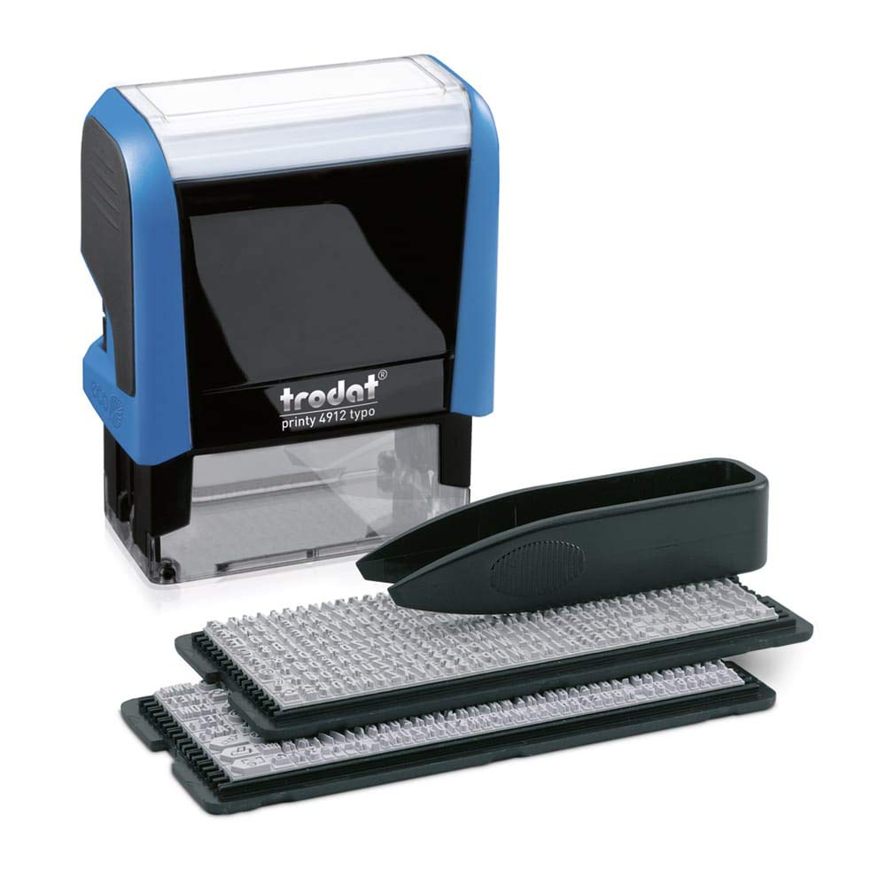Trodat Replacement Ink Pads 6/4912/2 - Pack of 2 - Red/Blue Ink - for the Office Printy 56x7x27mm, Blue / Red - Image 4