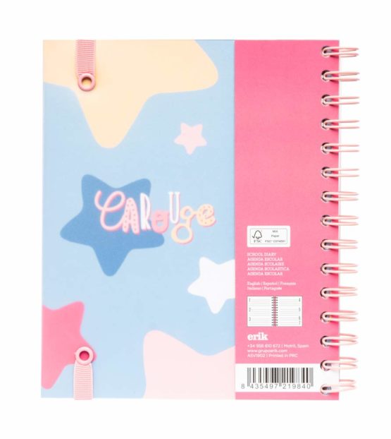 Carouge 2019-2020  Academic Diary, Organiser, Calendar, Agenda. Week to View Twin Wire Spiral Binding Mid Year Student Daily Planner. Runs from September 2019 Until June 2020-10 Months. - Image 2