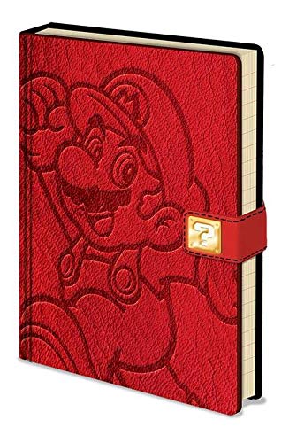 Premium Super Mario A5 Notebook, red