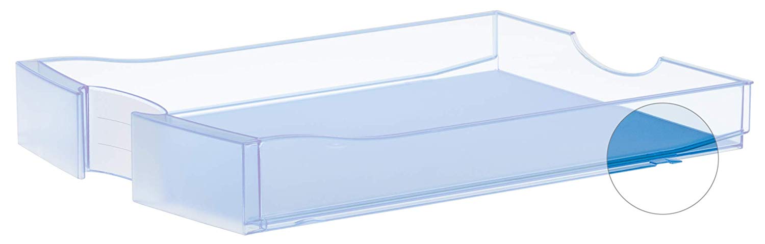 HAN 1012-64 Impuls Drawer Box A4/C4 with 4 Closed Drawers Light Grey/Blue, Light Grey/Translucent-blue, 280 x 367 x 253 mm - Image 4