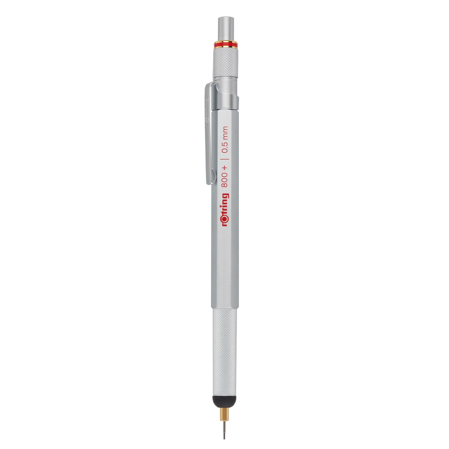 rOtring 800+ Mechanical Pencil and Touchscreen Stylus, 0.5 mm, Black Barrel  