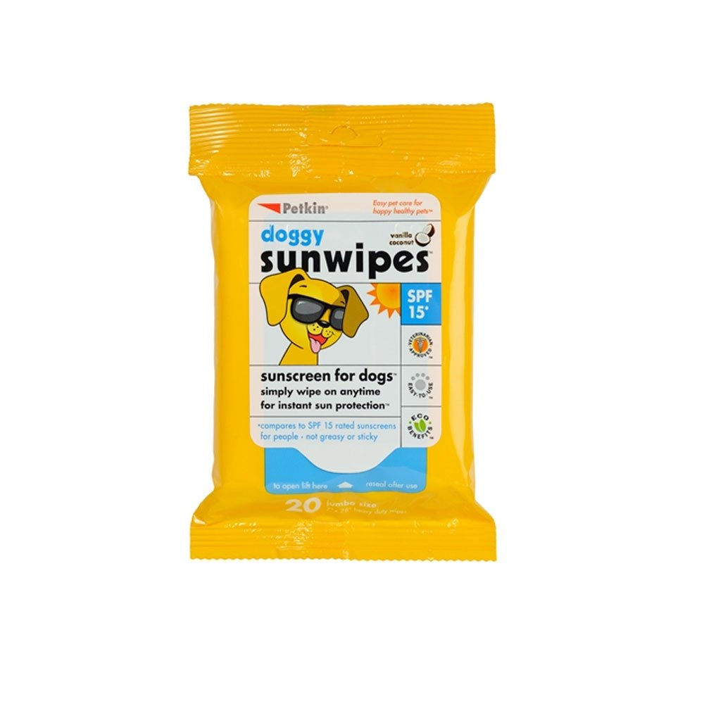 Petkin SPF15 Sunscreen Wipes, White, 20 Count (Pack of 1)