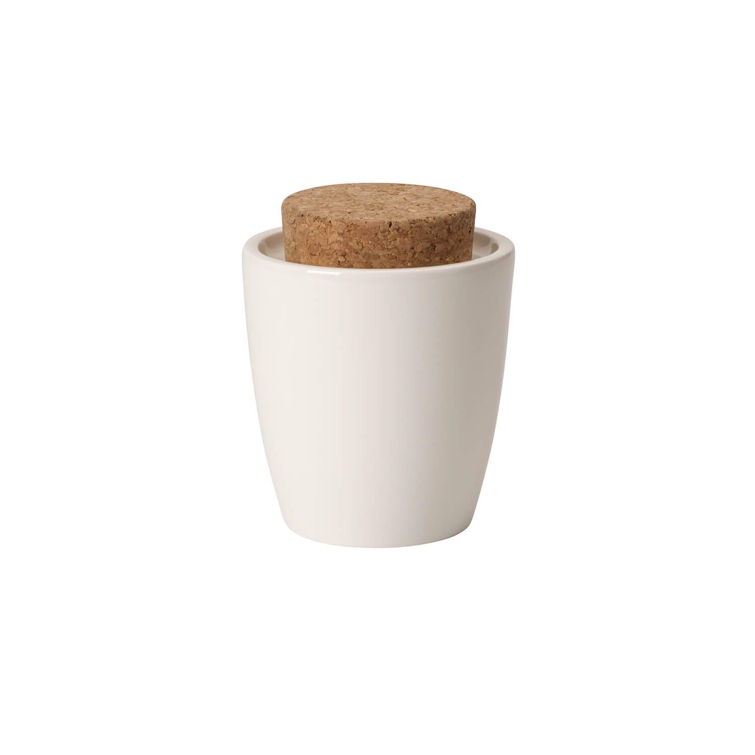Villeroy & Boch Artesano Original Sugar Bowl, Premium Porcelain/Cork, White, 1 piece