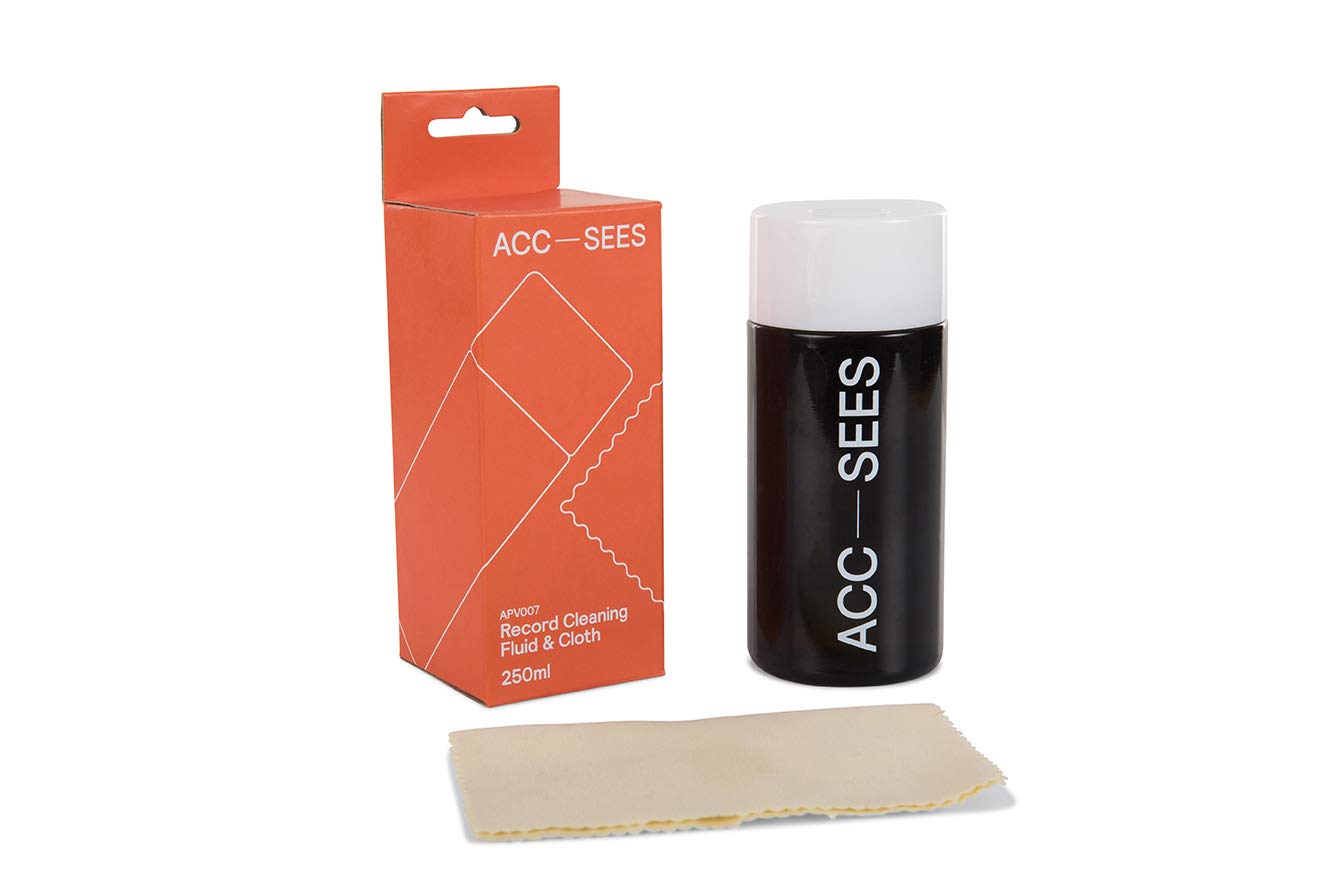 Acc-Sees Record Cleaning Fluid & Cloth 250ml, Black