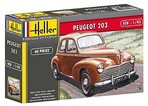 Heller 80160 1:43 Scale Peugeot 203 Model, Mehrfarbig, 98.4 mm x 37.4 mm