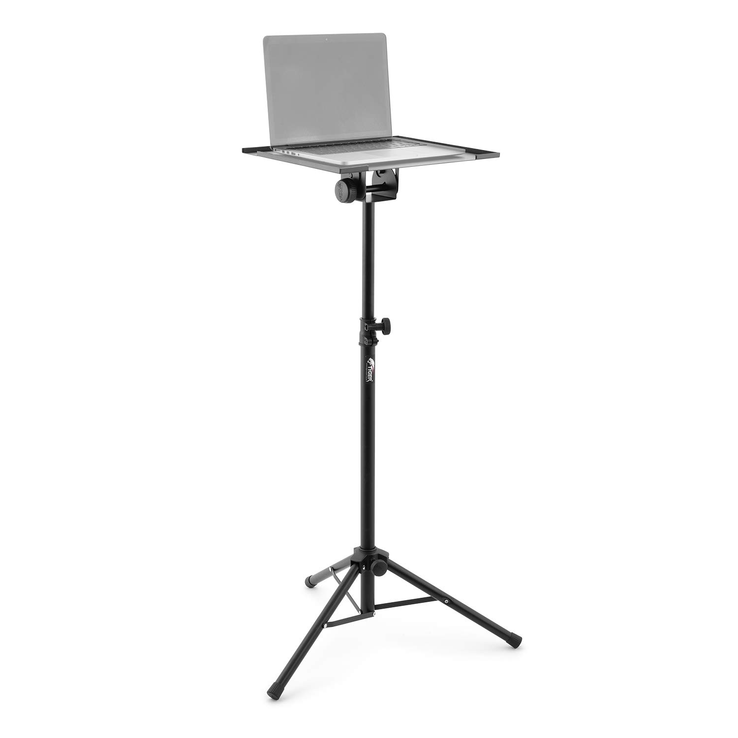 TIGER LEC7-BK Laptop or Projector Stand Height Adjustable with Tripod Legs Black
