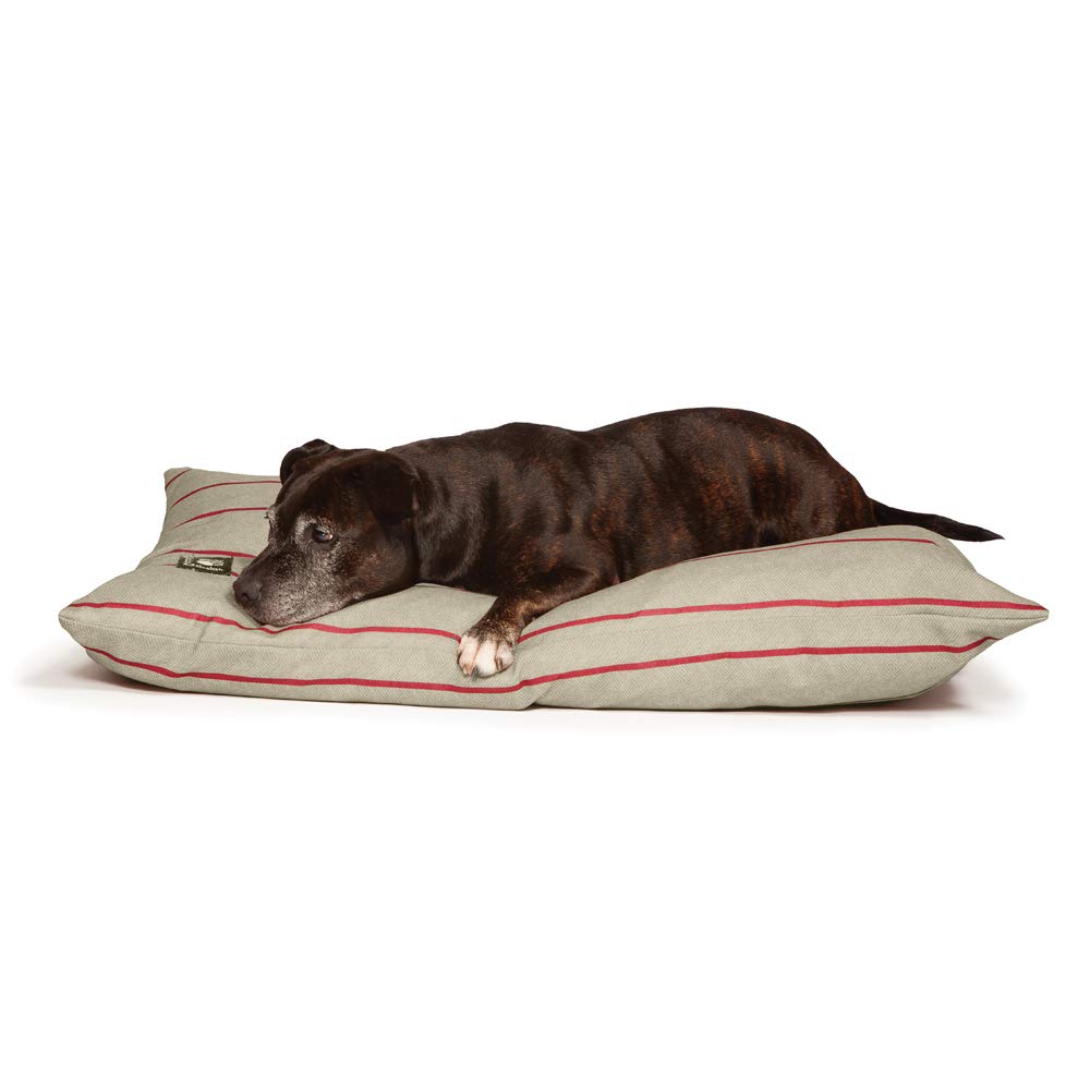 Danish Design Heritage Herringbone Beige and Burgundy Stripes Soft Polyester Machine Washable Quilted Dog/Puppy Slumber Large - Image 4