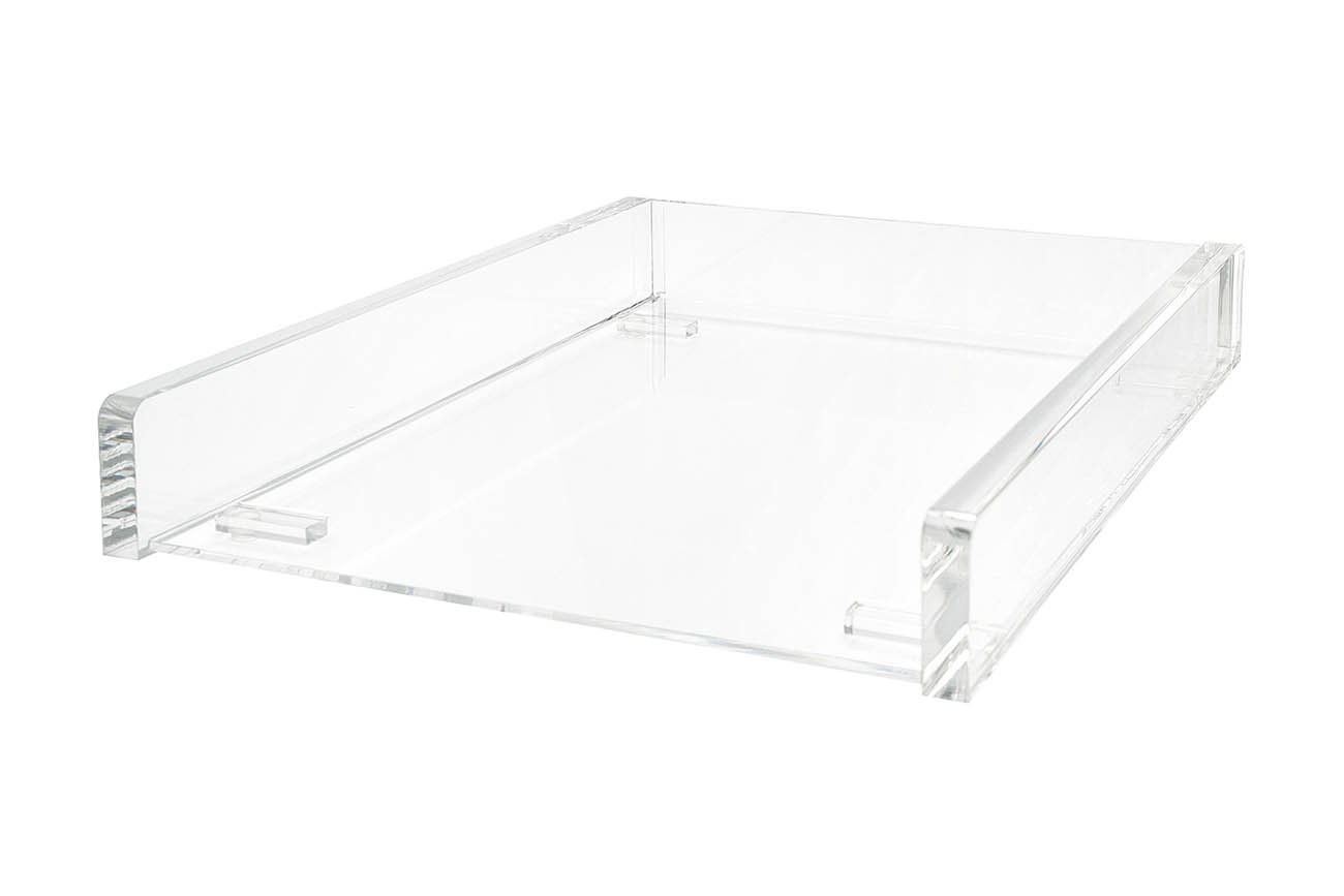 WEDO Cristallic 608016 Acrylic Letter Tray A4 Stackable Clear, Transparent, 31 x 24.2 x 4.8 cm