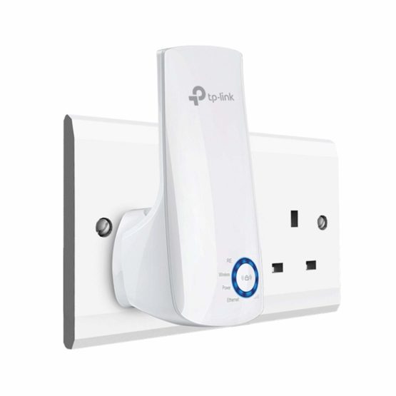 TP-Link TL-WA850RE N300 Universal Range Extender, Broadband/Wi-Fi Extender, Wi-Fi Booster/Hotspot with 1 Ethernet Port, Plug and Play, Built-in Access Point Mode, UK Plug, White