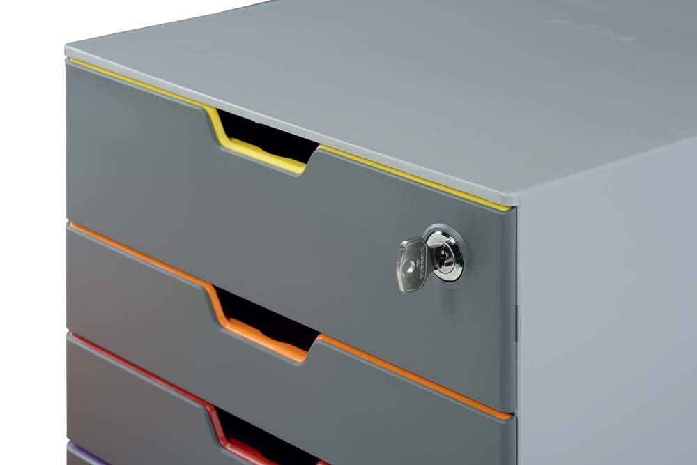 Durable VARICOLOR® 4 Lockable Drawer Unit, Desktop Drawer Set including 4 Colour Coded Draws - Image 3