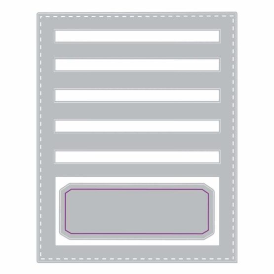 Sizzix Thinlits Die-Stitched Slots by Tim Holtz, Metal, Multicolour, 19.1 x 14.4 x 0.4 cm - Image 2