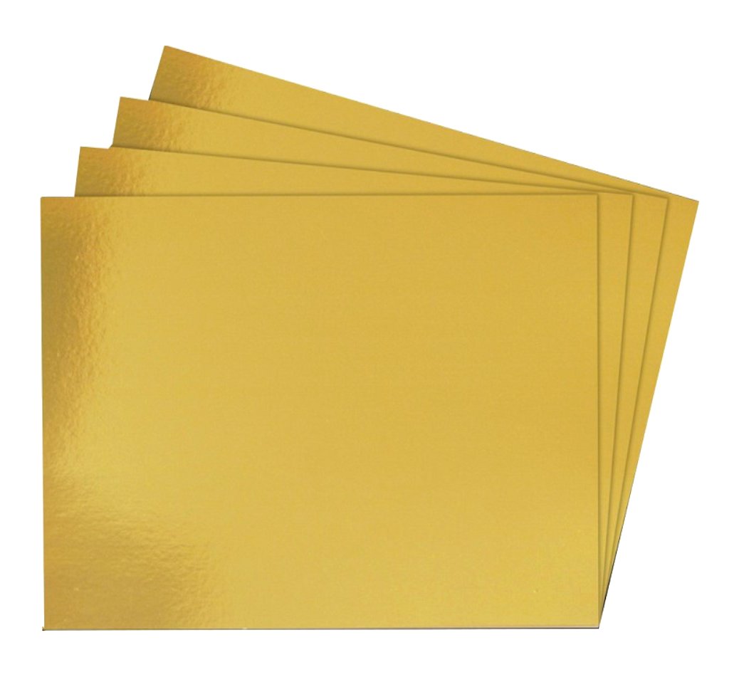 House of Card & Paper A4 240 gsm Foil Card - Gold (Pack of 30 Sheets), White/Dark Grey Heather