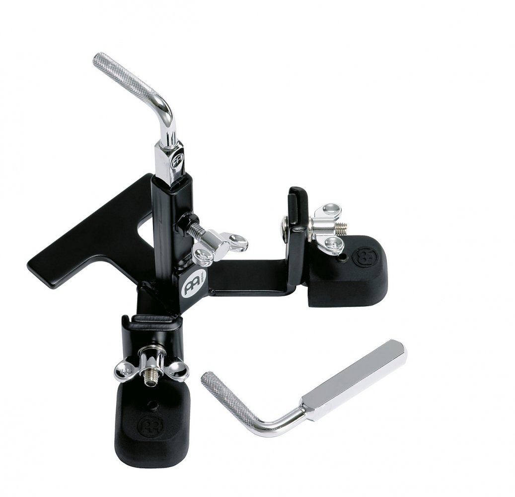 Meinl Percussion Pedal Mount Holder - Pedal Mount for Cowbells Blocks, and Tambourines - Adjustable Height - Steel, Black (PM-1)