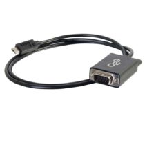 C2G USB C 2.0 to DB9 RS232 Male Null Modem Computer Serial Port Extension Adapter Cable