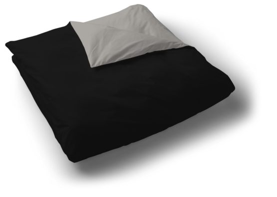 Play Basic Collection – Duvet Cover Smooth Reversible Black and Grey 150 x 220 cm black and grey - Image 3