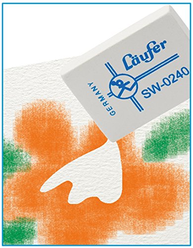 Läufer 69810 SW 0240 Eraser, Very Soft Rubber Eraser, Blister Card, Contains 2 Erasers, White, single pack - Image 3