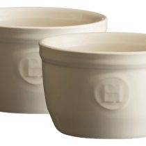 Emile Henry Eh024009 The N ° 9 Set of 2 Ramekins Ceramic Beige Clay 9 X 9 X 5.5 cm